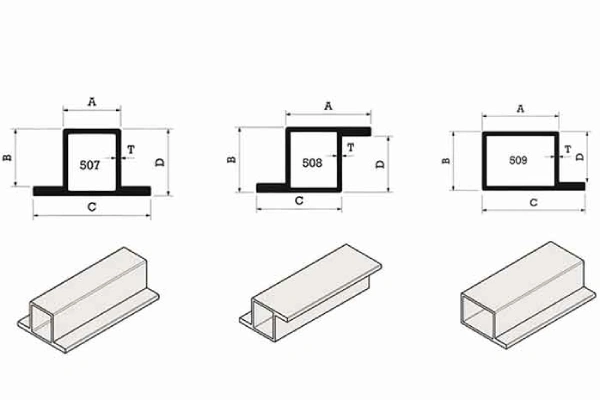 انواع پروفیل درب و پنجره آهنی